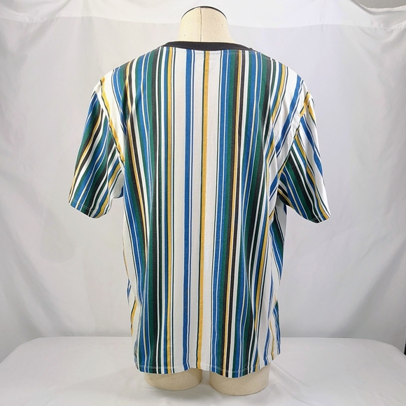 GUESS Multicolor Striped Throwback T-Shirt - Picture 2 of 5